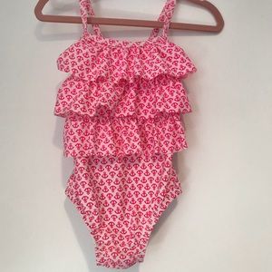 Ruffle Nautical Bathing Suit